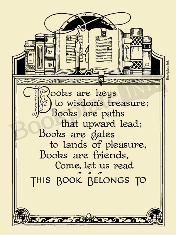 A104-Emilie-Poulson-poem-books-are-keys-bookplate