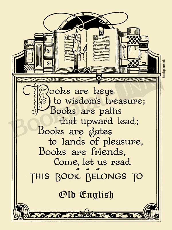 A104 - Bookplate with Emilie Poulson poem - Image 12