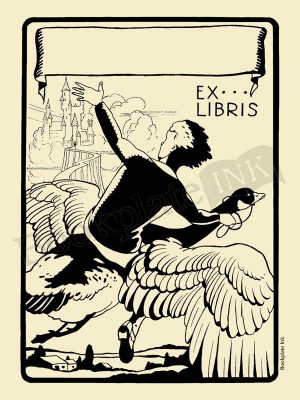 A107-boy-on-bird-ex-libris
