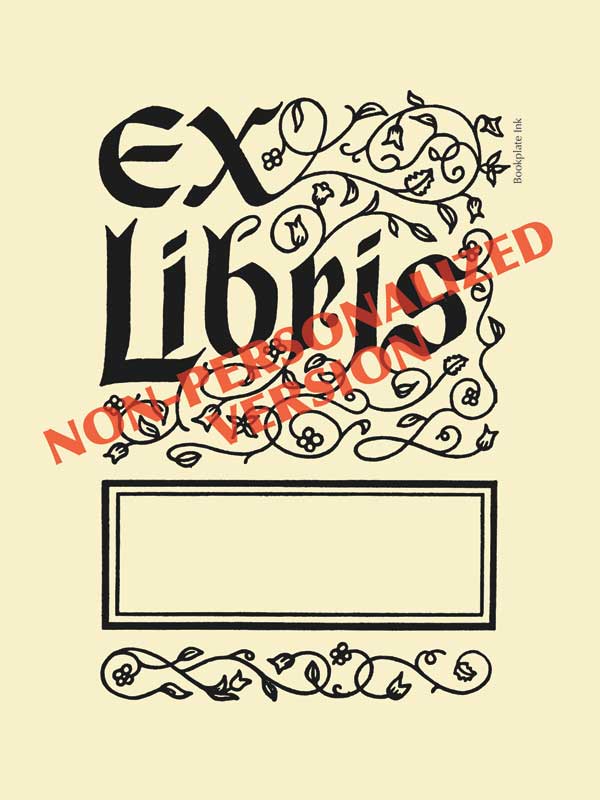 B210 - Ex Libris non-personalized bookplate