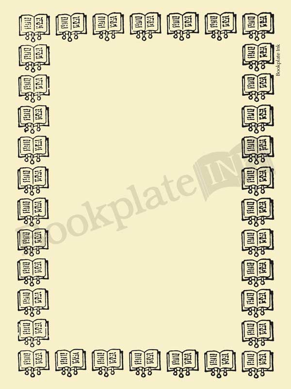 B254-bookplate-border-open-books