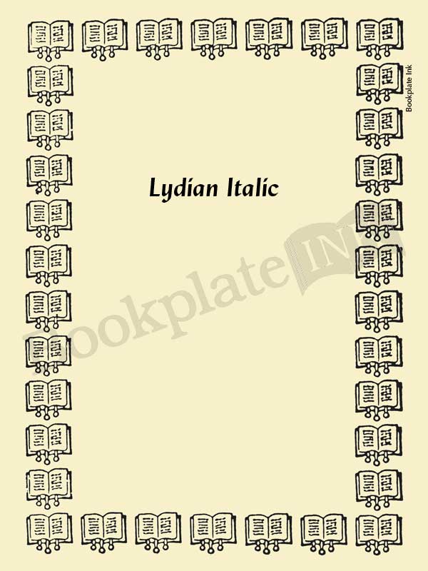 B254 - Bookplate border design of open books - Image 11