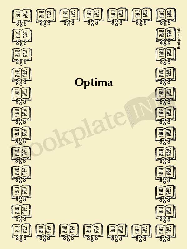 B254 - Bookplate border design of open books - Image 13