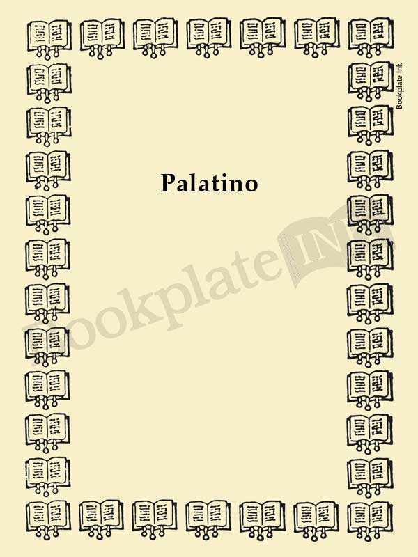 B254 - Bookplate border design of open books - Image 14