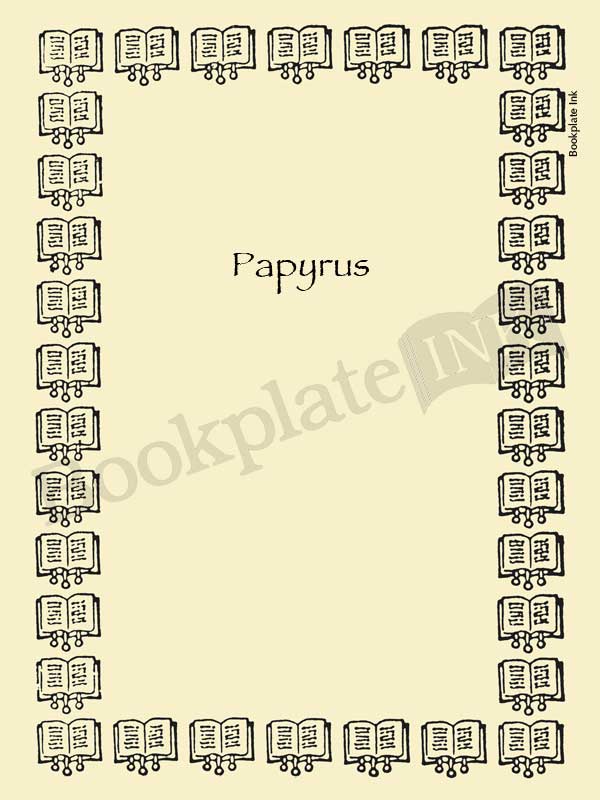 B254 - Bookplate border design of open books - Image 15