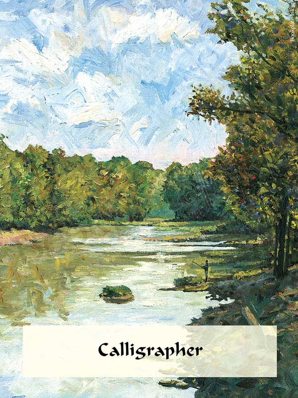 C106 - River with fisherman bookplate - Image 2