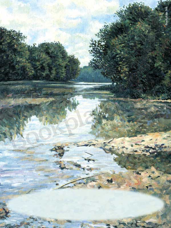 C107-Peaceful-river-scene-bookplate