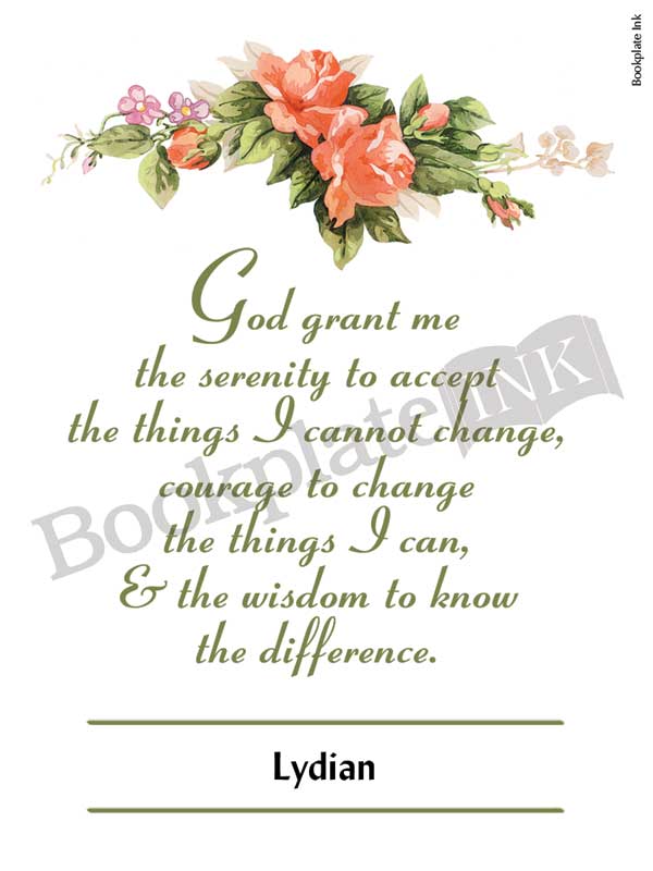 C108 - Serenity Prayer bookplate - Image 10