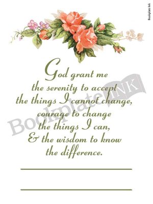 C108 - Serenity Prayer bookplate