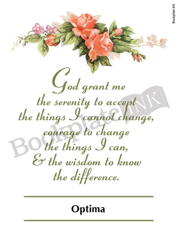 C108 - Serenity Prayer bookplate - Image 13