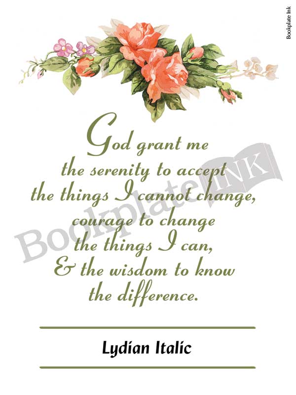 C108 - Serenity Prayer bookplate - Image 11