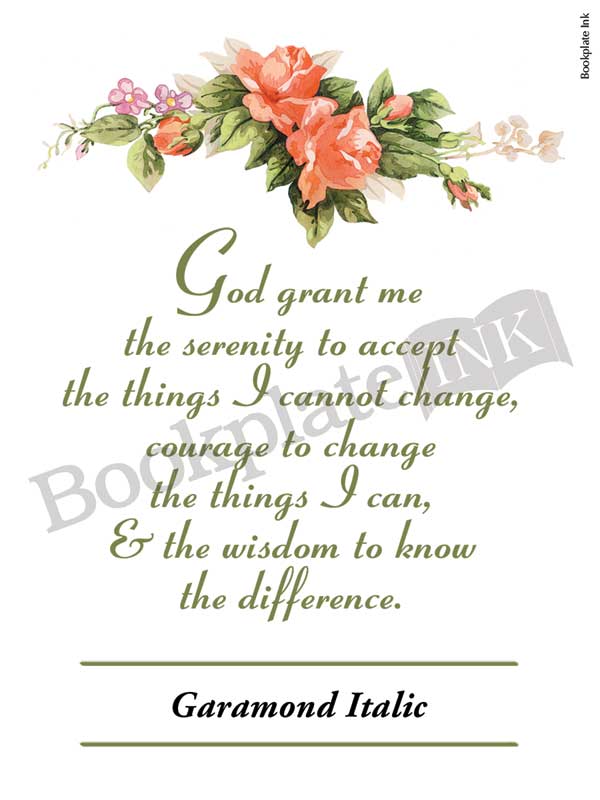 C108 - Serenity Prayer bookplate - Image 6