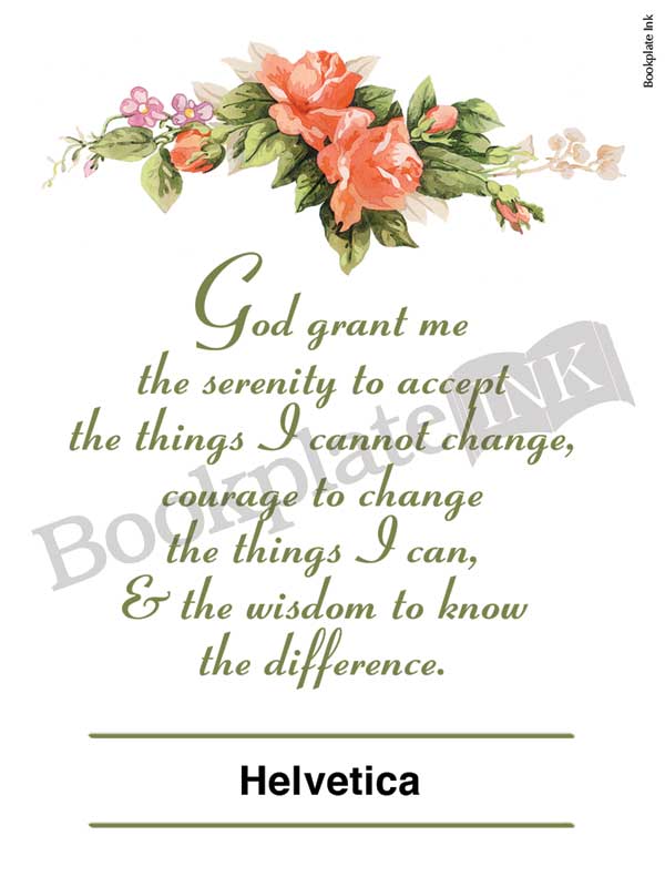 C108 - Serenity Prayer bookplate - Image 9