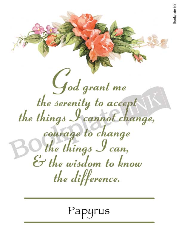 C108 - Serenity Prayer bookplate - Image 15
