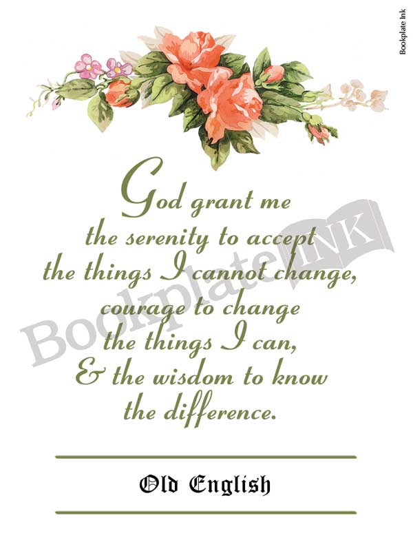 C108 - Serenity Prayer bookplate - Image 12