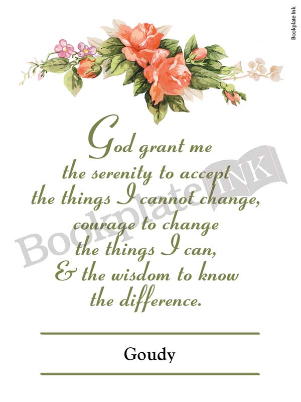 C108 - Serenity Prayer bookplate - Image 7