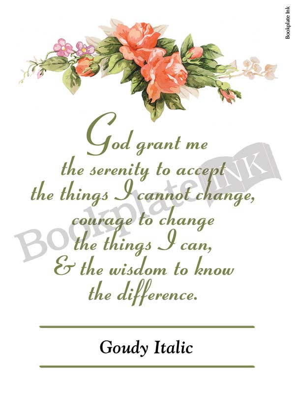 C108 - Serenity Prayer bookplate - Image 8