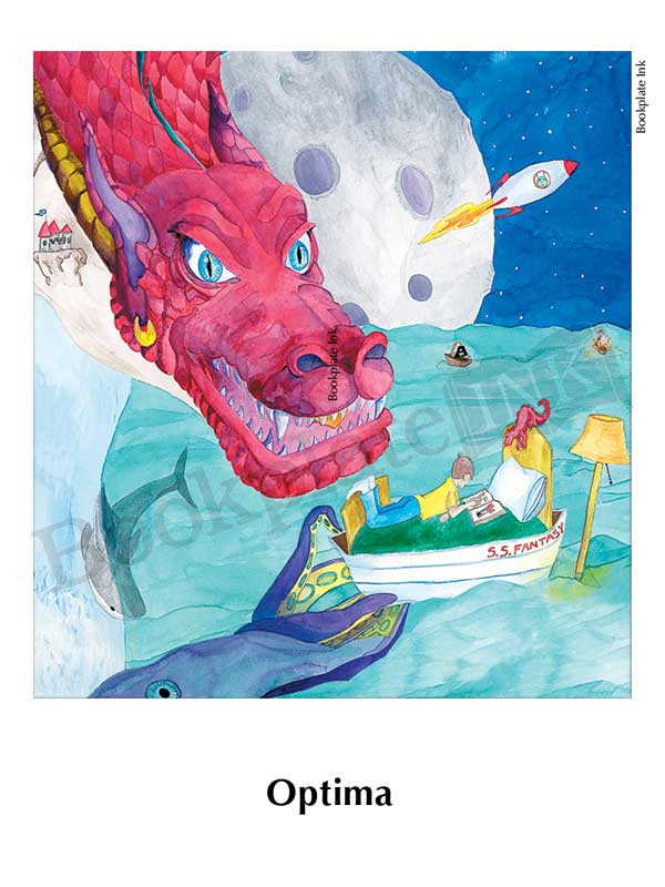 C109 - Children reading fantasy bookplate - Image 13