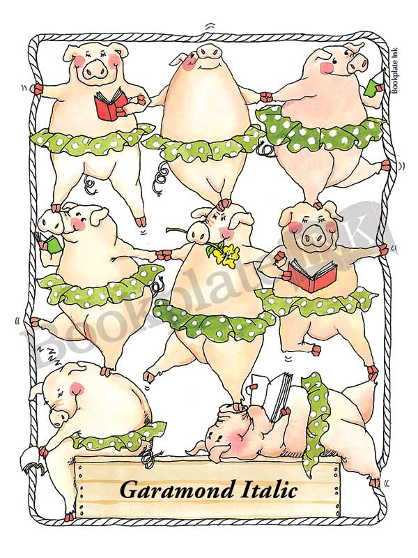 C205 - Happy pigs bookplate - Image 6
