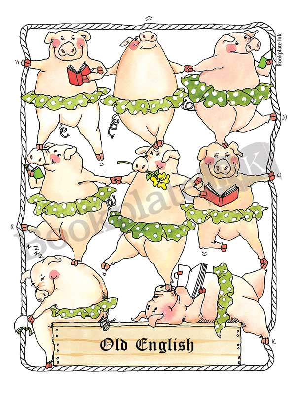 C205 - Happy pigs bookplate - Image 12