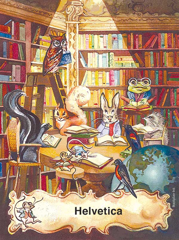 C211 - Animals in library bookplate - Image 9