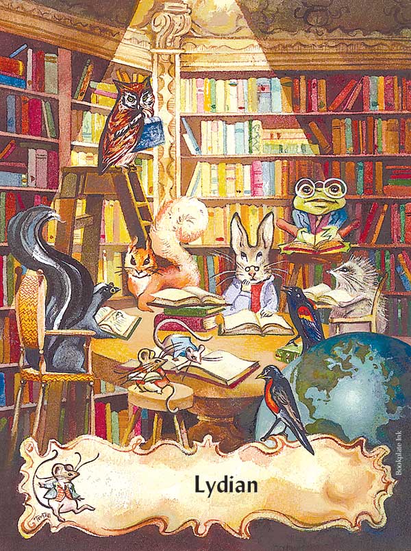 C211 - Animals in library bookplate - Image 10