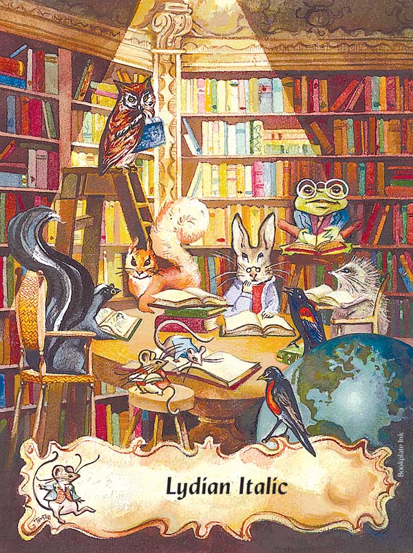 C211 - Animals in library bookplate - Image 11