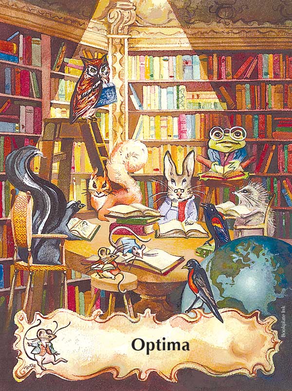 C211 - Animals in library bookplate - Image 13