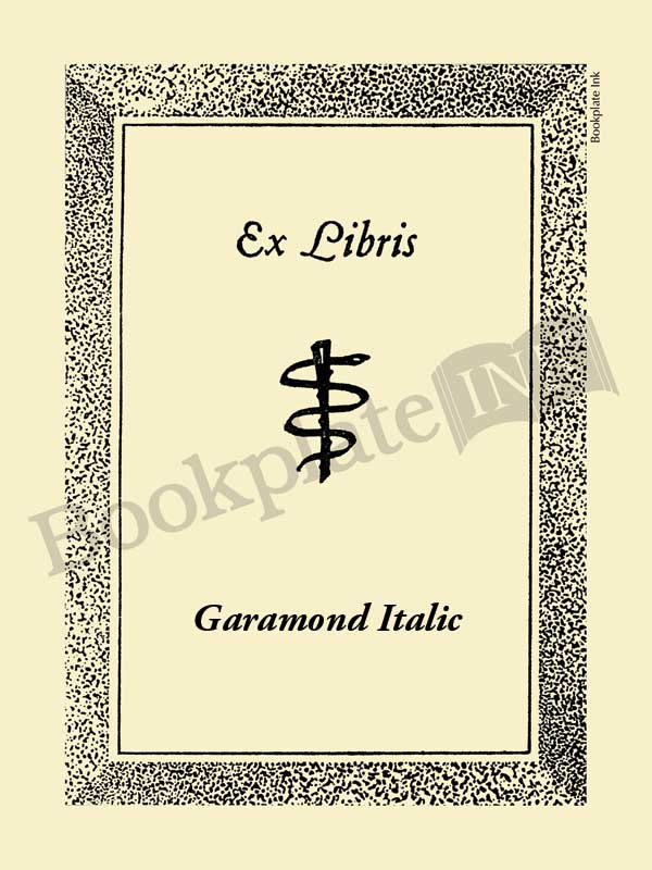 D16 - Medical bookplate with staff of Asclepius - Image 6