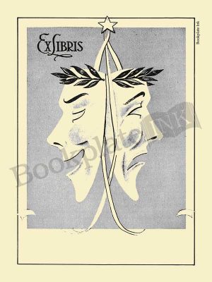 E161-Bookplate-comedy-tradegy-theatre-masks