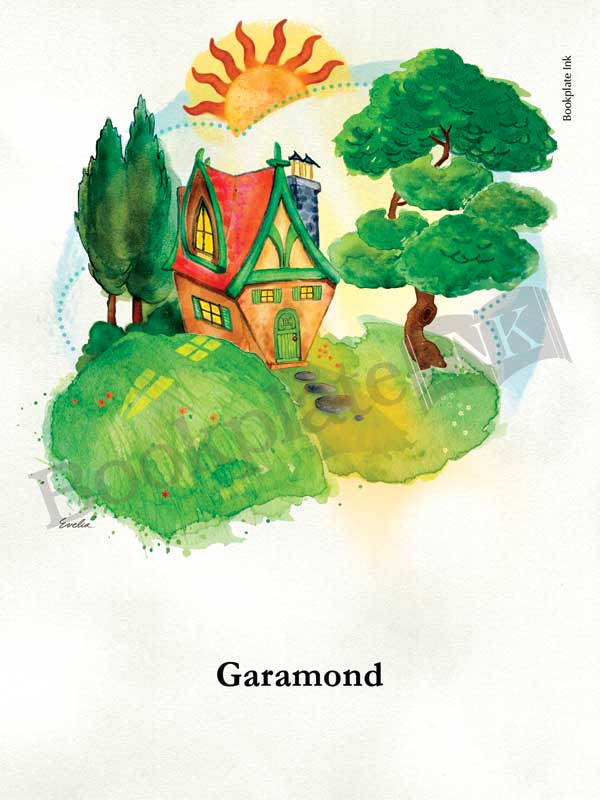 ES110 - Cottage on a hill bookplate - Image 5