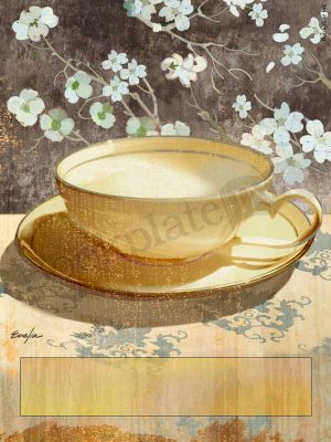 ES156 - Bone china tea cup bookplate