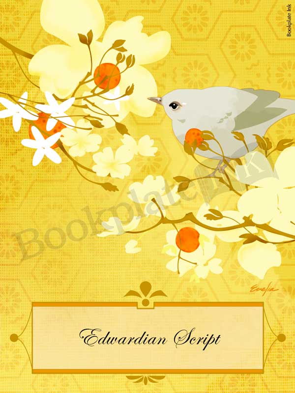 ES161 - Mandarin tree branches with bird bookplate - Image 4