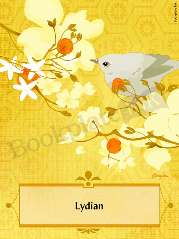 ES161 - Mandarin tree branches with bird bookplate - Image 10