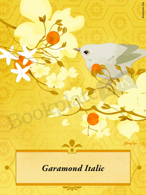 ES161 - Mandarin tree branches with bird bookplate - Image 6