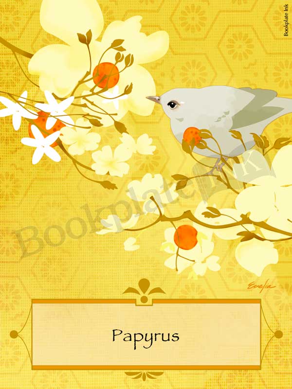 ES161 - Mandarin tree branches with bird bookplate - Image 15