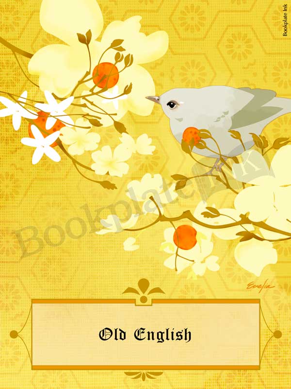 ES161 - Mandarin tree branches with bird bookplate - Image 12