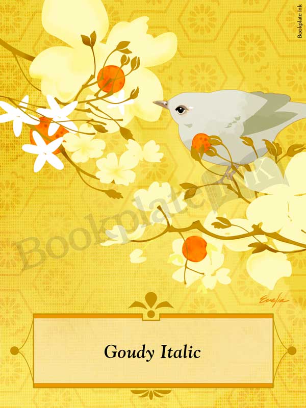 ES161 - Mandarin tree branches with bird bookplate - Image 8