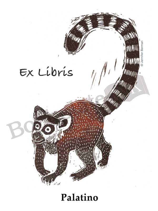 JB02 - Lemur ex libris bookplate - Image 14