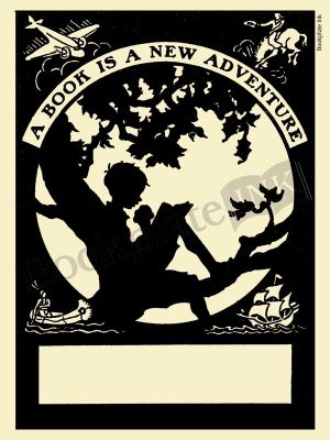 M101-boy-reading-in-tree-bookplate