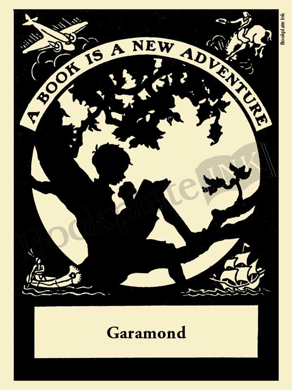 M101 - Boy reading in tree bookplate - Image 5