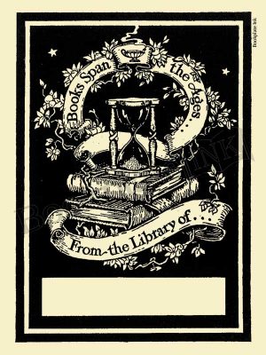 M103-Books-span-the-ages-hourglass-bookplate
