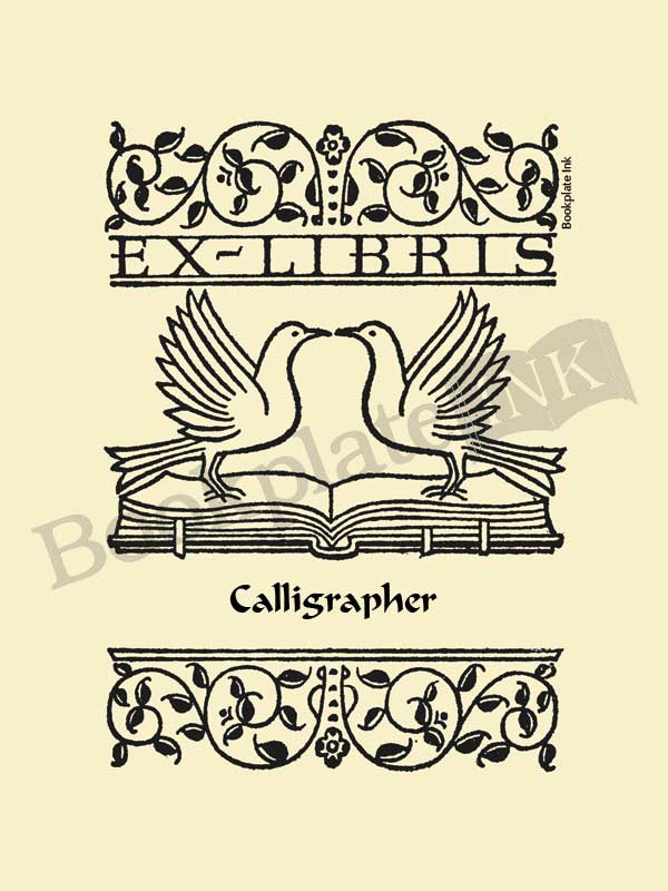 M5 - Love doves bookplate - Image 2