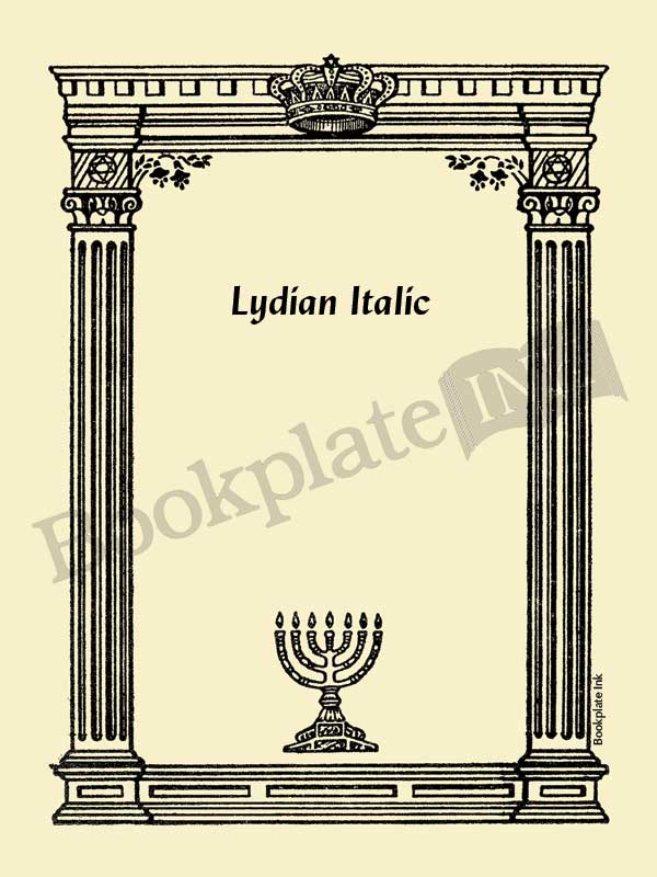M724 - Judaic menorah border bookplate - Image 10