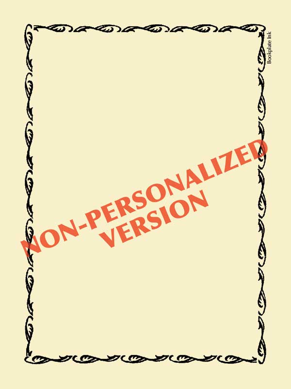 M752 - Elegant border bookplate, non-personalized