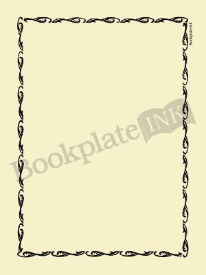 M752 - Elegant border bookplate