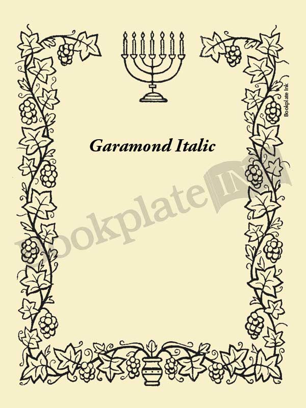 M756 - Judaic border bookplate - Image 5
