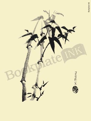 M791 - Bamboo Japanese brush stroke bookplate