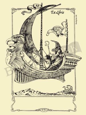 M799 - Fantasy wizard bookplate