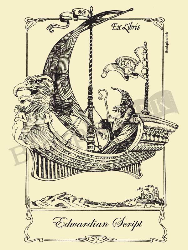 M799 - Fantasy wizard bookplate - Image 4